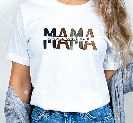 Custom Mama Shirt with your kiddos names